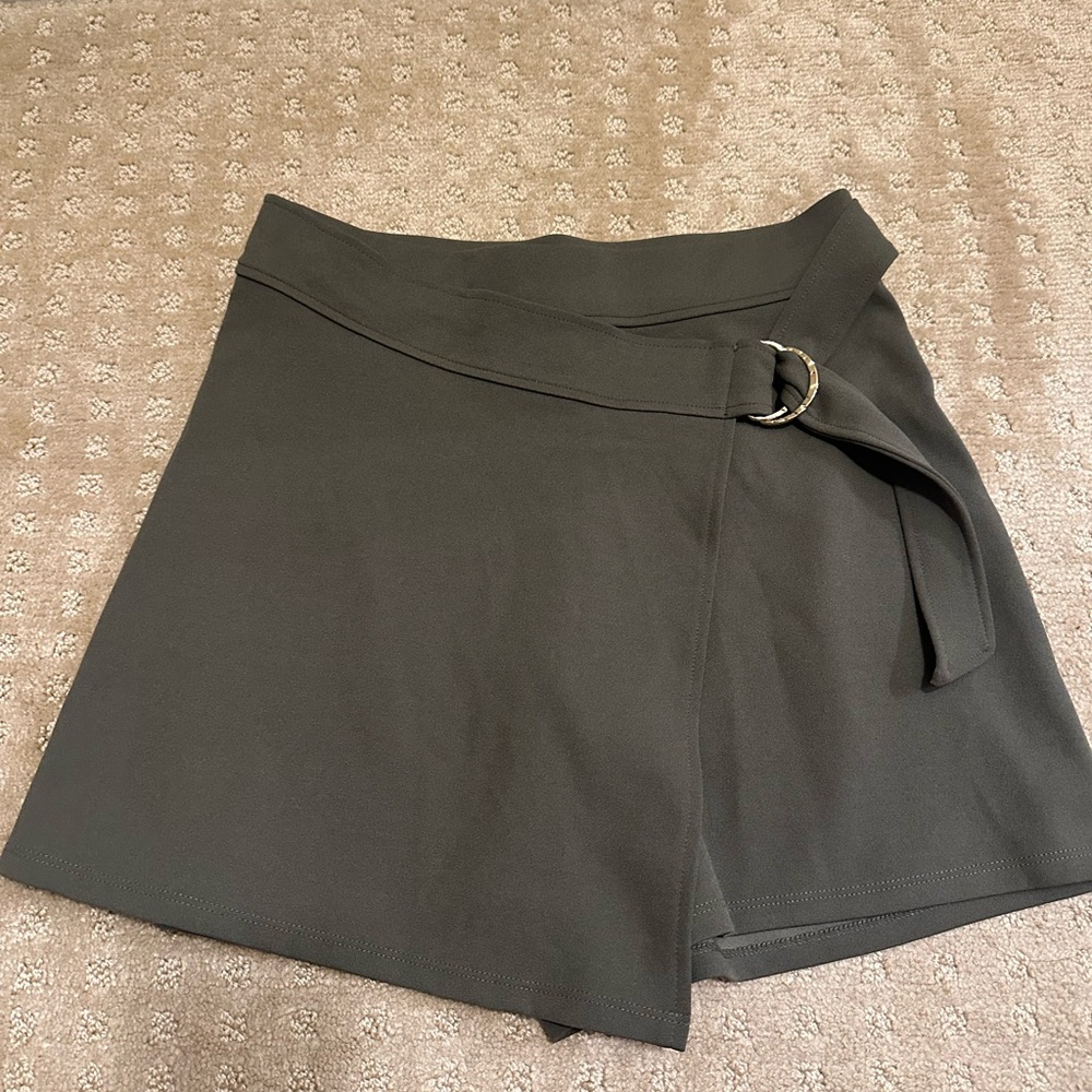 H&M Dark Army Green Skort with Belt